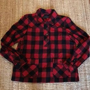J. Crew pullover flannel shirt in buffalo check
